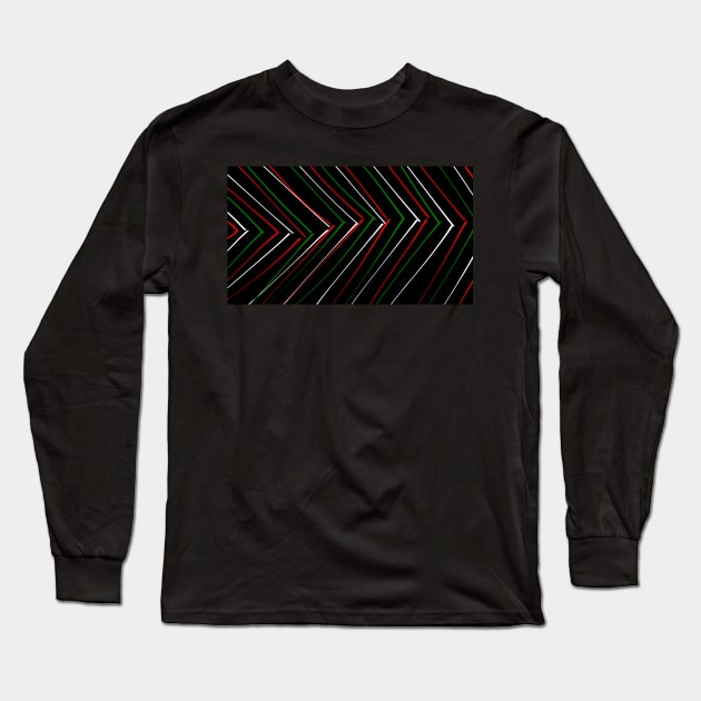 Palestine Color Lines Long Sleeve T-Shirt by ozilio clothing